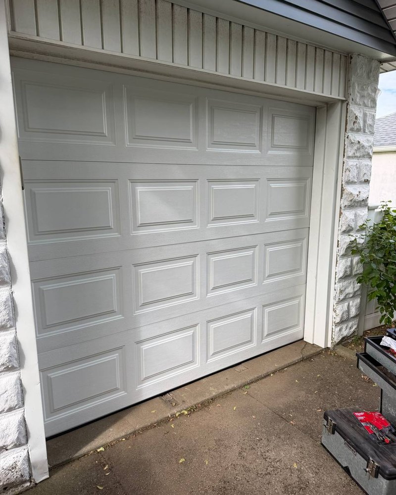 New residential garage door installed by NorthLine Garage Doors